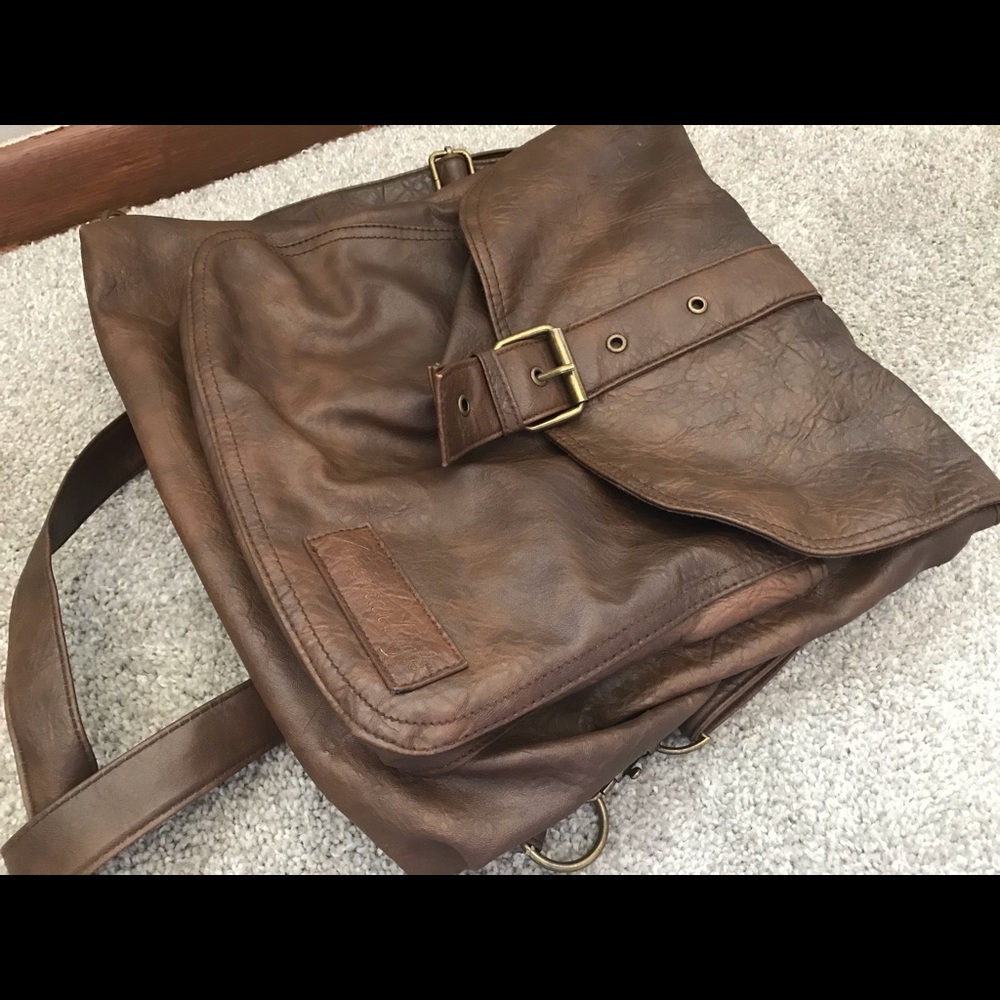 Brown AE Leather Purse